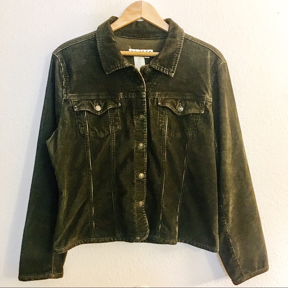 A.M.I ^ Olive Corduroy Coat
